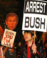 ARREST Bush ! 2009.11.03 ブッシュ来日抗議 緊急アクション