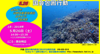 美（ちゅ）ら海壊すな 土砂で埋めるな 5.26国会包囲行動