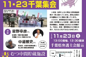 新潟・柏崎刈羽原発再稼働とめよう！11・23千葉集会